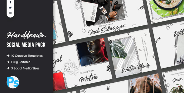 Шаблон для соцсетей на тему графика