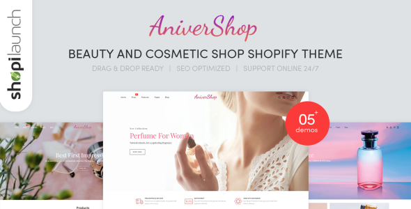 Beauty &amp; Cosmetics Shop Responsive Shopify Theme