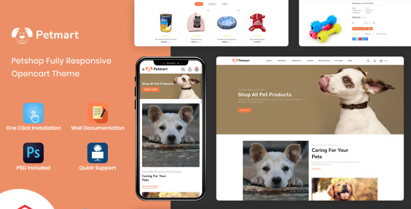 Pet Store and Pet Food OpenCart Template