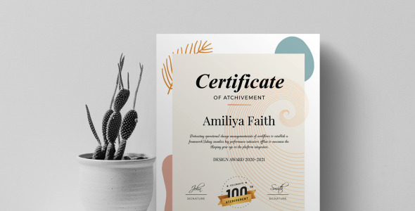 Шаблон сертификата на тему графика