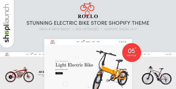 потрясающий электрический велосипед магазин электронной коммерции shopify тема
