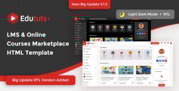шаблон сайта lms &amp; online courses marketplace