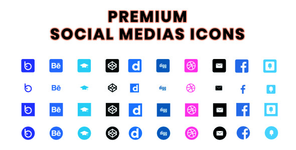 Набор иконок на тему social media