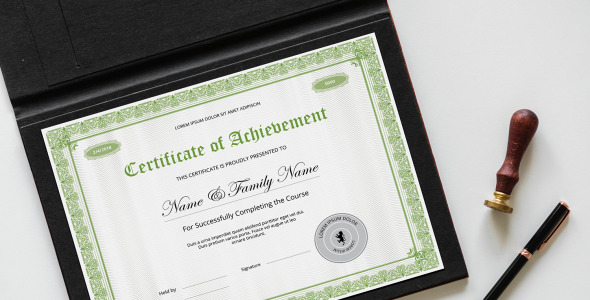 Шаблон сертификата на тему графика