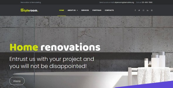 House Renovation Moto CMS 3 Template