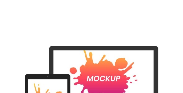 Мокап для продукта на тему графика