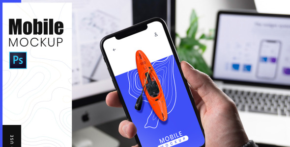 Мокап для продукта на тему графика