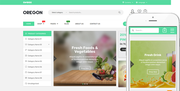 тема органической еды woocommerce
