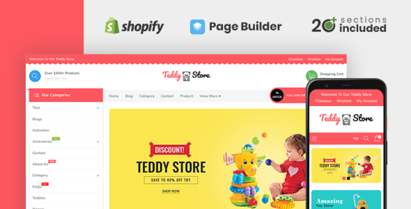 Teddy Toys and Clothing Store Shopify Theme