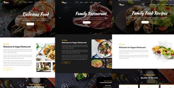 Food &amp; Resturant HTML Website Template