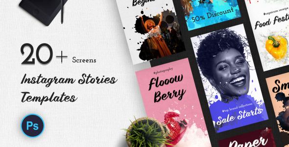 Шаблон для соцсетей на тему графика