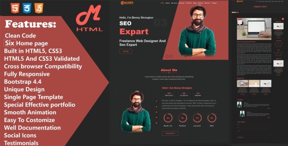 Majumder Portfolio Landing Page Template