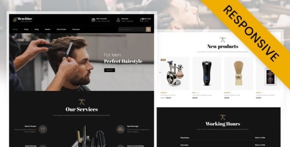 парикмахерская магазин woocommerce тема