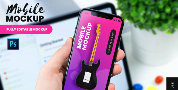 Мокап для продукта на тему графика