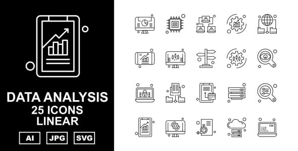 Набор иконок на тему data