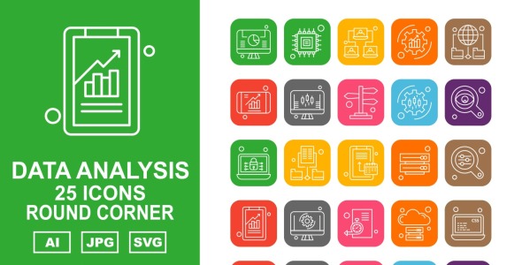 Набор иконок на тему data