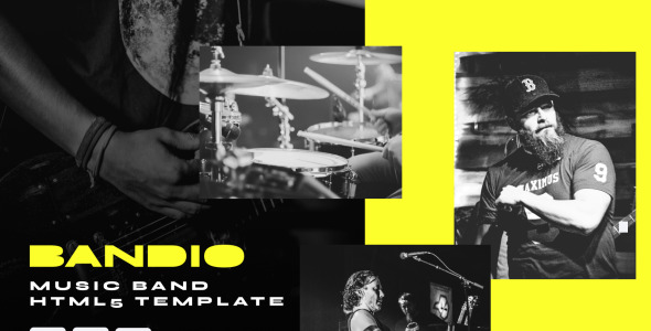 современный html5 шаблон сайта музыки и группы