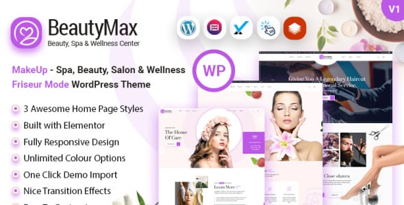 Spa Beauty Wellness Center and Barber Salon WordPress Theme