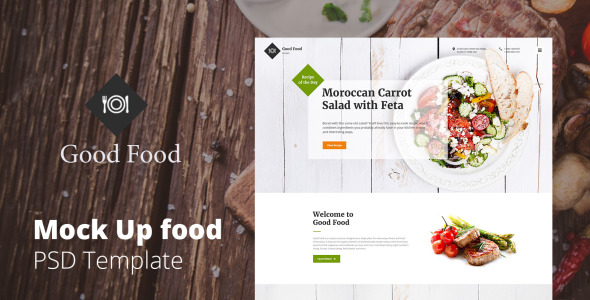 PSD шаблон на тему кулинария