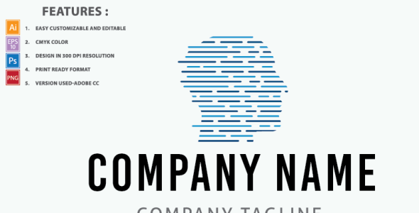 Шаблон логотипа на тему графика