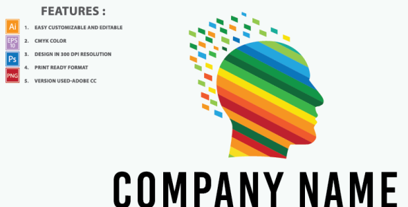 Шаблон логотипа на тему графика