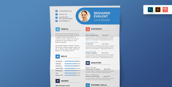 Download Modern CV Resume Template - Резюме на тему графика