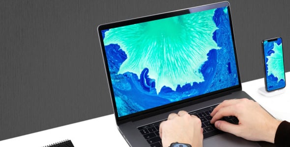 Мокап для продукта на тему графика