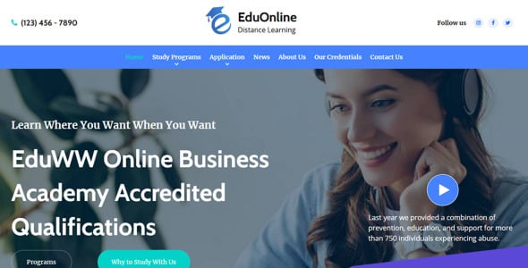 Distance Learning Moto CMS 3 Template