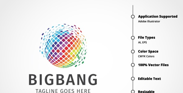 Шаблон логотипа на тему графика