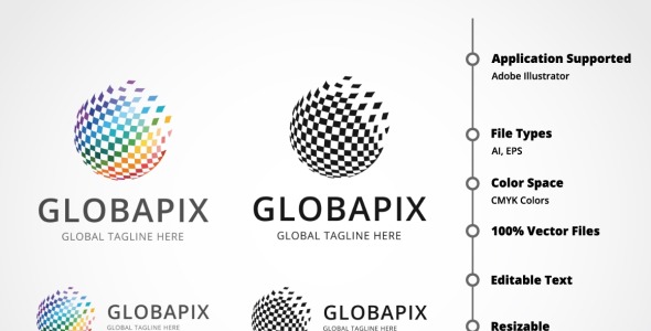 Шаблон логотипа на тему графика