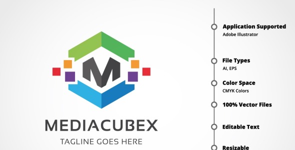 Шаблон логотипа на тему графика