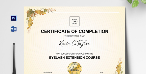 Шаблон сертификата на тему графика