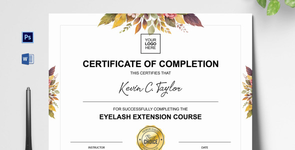 Шаблон сертификата на тему графика