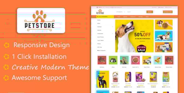 Animal and Pet Responsive OpenCart Template