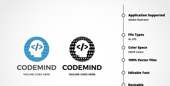 Шаблон логотипа на тему графика