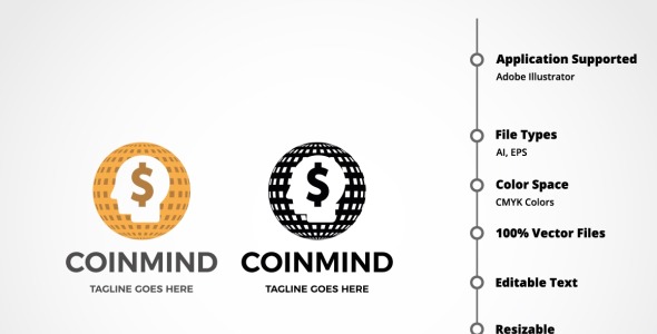 Шаблон логотипа на тему графика