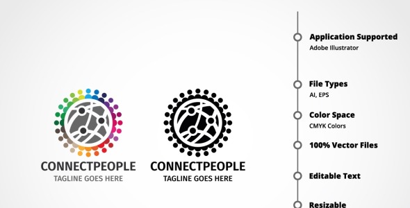 Шаблон логотипа на тему графика