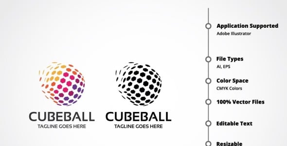 Шаблон логотипа на тему графика