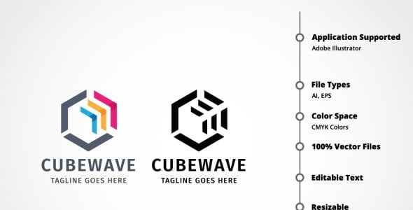 Шаблон логотипа на тему графика