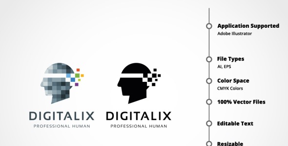 Шаблон логотипа на тему графика