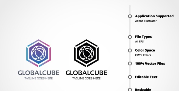 Шаблон логотипа на тему графика