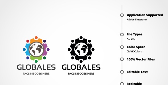 Шаблон логотипа на тему графика