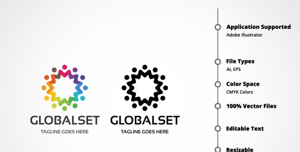 Шаблон логотипа на тему графика