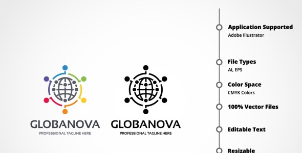 Шаблон логотипа на тему графика