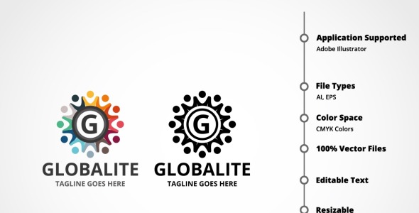 Шаблон логотипа на тему графика