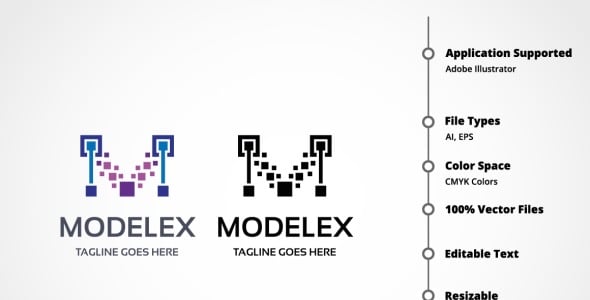Шаблон логотипа на тему графика