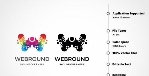 Шаблон логотипа на тему графика