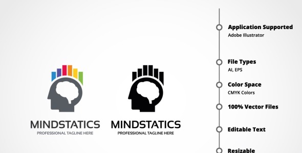 Шаблон логотипа на тему графика