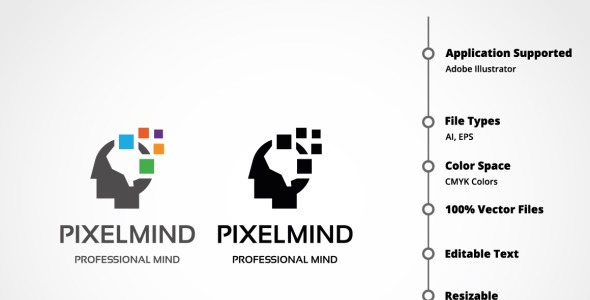 Шаблон логотипа на тему графика