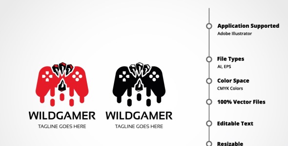 Шаблон логотипа на тему графика